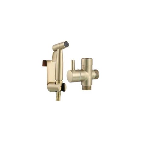 ZVD Edelstahl-Toiletten-Bidet-Sprühset für Intimhygiene, gebürstetes Gold - Crezuo (1/4)
