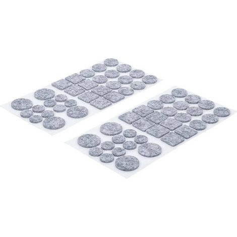 Jeu de Protections Antidérapants 64 pcs - Gris Tacheté - Sécurité et Stabilité Améliorées, Caoutchouc - D-Work (1/5)