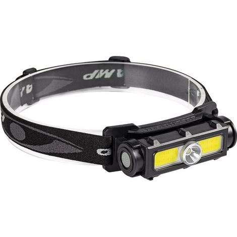 Lampe Frontale LED Rechargeable COB Frontale Lampe, Phare de travail avec phare à LED d'avertissement de lumière rouge magnétique, Imperméable Torche Frontale pour Cyclisme, Pêche, Course, Camping [C (1/5)