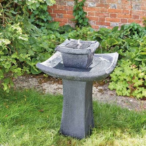 Smart Garden Solar Pagoda Oriental Garden Water Feature Fountain Bird Bath (1/3)