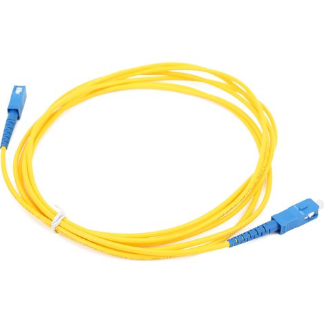 Câble de raccordement fibre optique monomode duplex SC/UPC à SC/UPC, gaine PVC 3.0mm - Longueur 3 mètres (1/5)