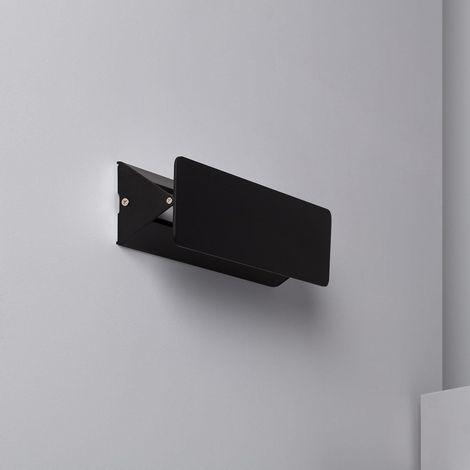 Applique da Parete LED 10 W Alluminio Nero Lars 3000K Bianco Caldo