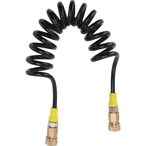 Tuyau d'air comprimé à ressort 8 mm, double raccord rapide femelle 63 MPa M10x1, tube spiralé pour pompe à air haute pression et bouteille de plongée (1/5)