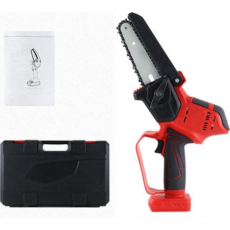 Mini tronçonneuse électrique sans fil 21 000 tr/min avec batterie 6 000 mAh pour l'élagage et la coupe du bois, diamètre 15,2 cm. (1/5)