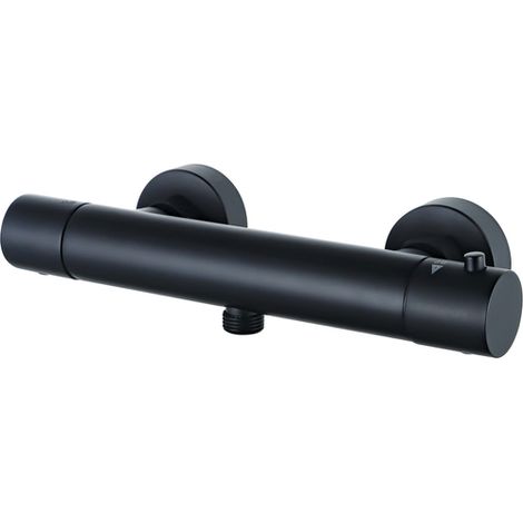 Fortifura Calvi Mitigeur thermostatique de douche mural Noir mat (1/5)