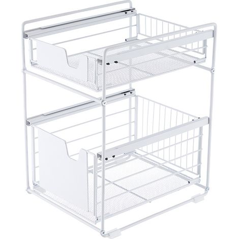 Étagère à épices coulissante, organiseur d'armoire, organiseur sous évier et support de rangement, support de rangement multifonction pour cuisine et salle de bain (taille : 33 x 28 x 42 cm, couleur : (1/3)