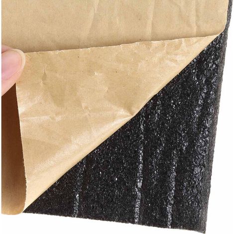 Isolation phonique insonorisee de voiture insonorisant mousse acoustique anti-bruit coton auto-adhesif isolation thermique mousse insonorisant, 1 rouleau 100 cm 100 cm, 3 mm, modele : noir 14 (1/3)