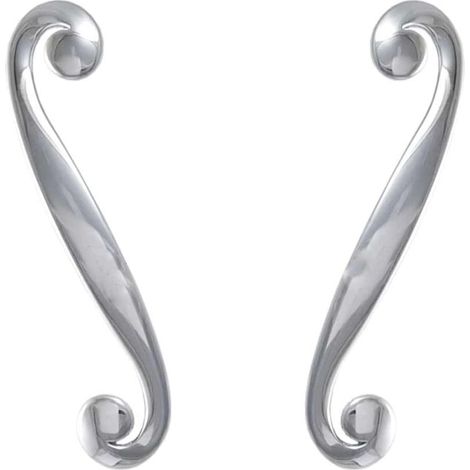 Maniglia per mobili in stile moderno linea decor serie 14 Giusti Dx Sx - Cromo lucido Sinistro