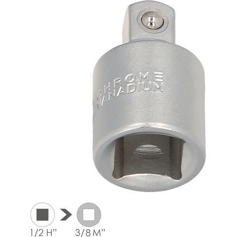 Reduzieradapter 1/2" Innengewinde auf 3/8" Außengewinde Chrom-Vanadium-Stahl (1/2)