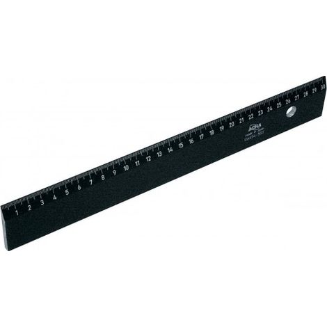 REGLA BISELADA DE ALUMINIO NEGRO MILIMETRADA 2.000X40X5MM - ACHA