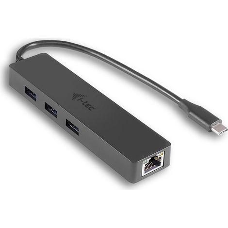 i-tec USB-C Slim HUB 3-Port mit Gigabit Ethernet Adapter Thunderbolt 3 kompatib. (C31GL3SLIM)