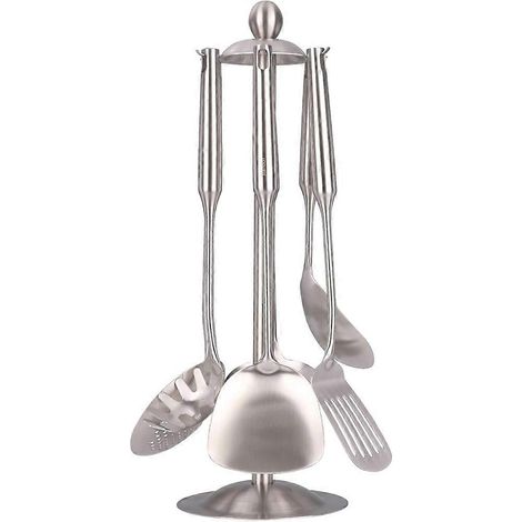18 10 inox ustensiles de cuisine lot 15' all métal ustensiles de cuisson avec comptoir rotating support (1/5)