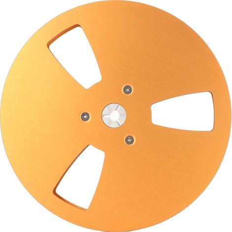 Universelle 1/4" (7 Zoll) leere Spule, 3 Löcher, Öffnungsmechanismus aus Aluminiumlegierung, goldmünzförmiger Griff