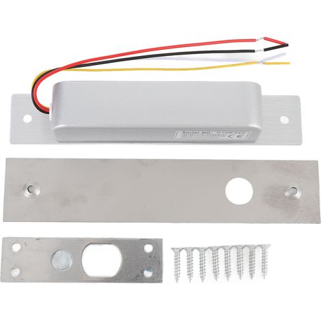 Cerradura eléctrica de 12V/24V con retardo de tiempo ajustable y mecanismo de cierre empotrado para sistema de control de acceso a puertas. (1/5)