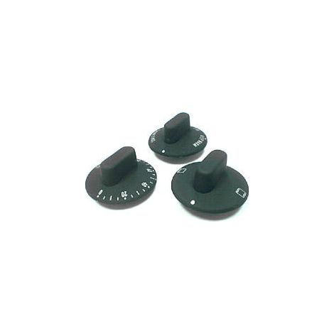 Botones negros, juego de 3 gl1057 - horno delonghi