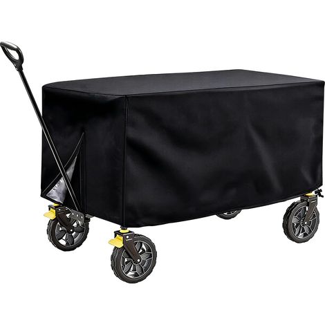 Housse de Chariot à Main Pliable, Imperméable Housse de Protection pour Chariot de Jardin Tissu Oxford 210D Vent Housse de Pluie pour Chariot de Plage Camping, 97x61x56cm (1/5)