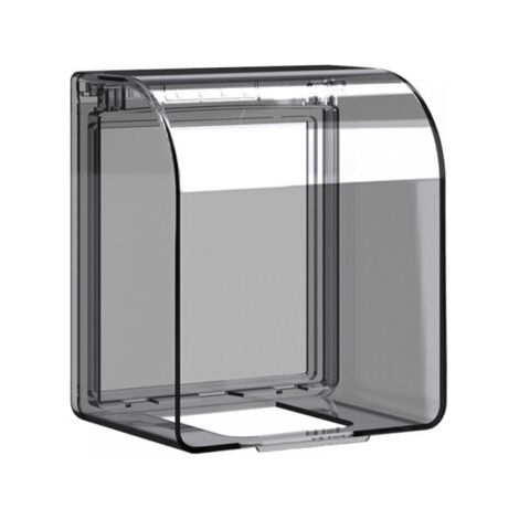 Wasserdichte Steckdosenabdeckung für das Badezimmer, um das Eindringen von Wasser in die Steckdose zu verhindern [Transparent Schwarz]