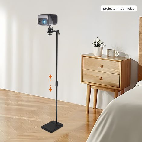 Support pour projecteur, support mural pour projecteur, support pivotant à 360° pour projecteur, support au sol pour projecteur, support pour projecteur, hauteur réglable de 122 à 154 cm (1/5)