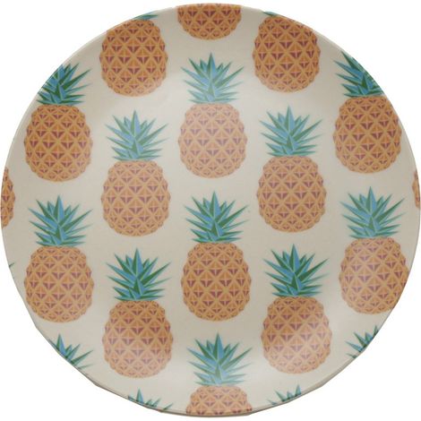 Assiette décorée motif Ananas – 20 cm (1/5)