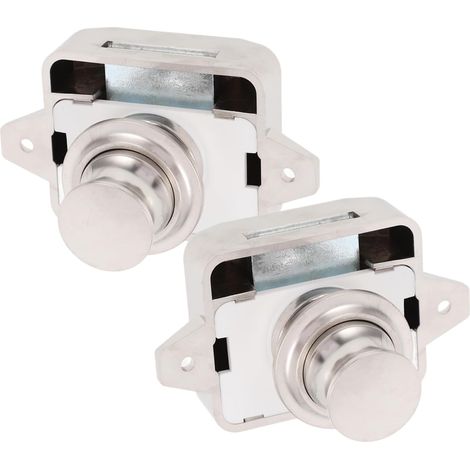 Lot de 2 serrures à bouton, poussoir sans clé pour camping, cars (1/5)