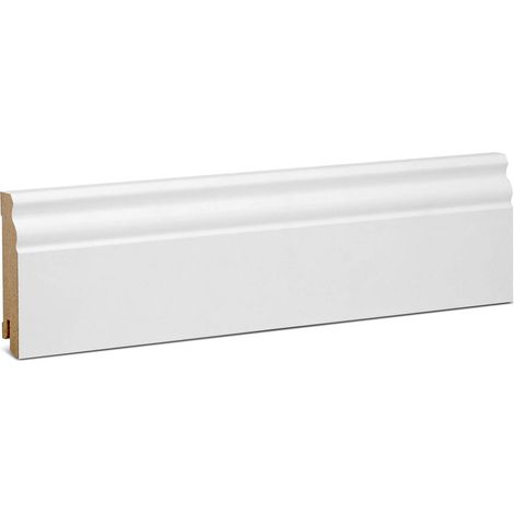 KGM Hamburger Sockelleiste Altberliner weiß MDF 19 x 80 mm 2,4 m
