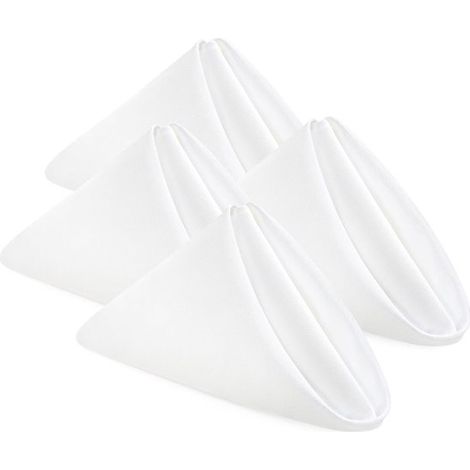 Serviettes de table pour restaurant - lot de 24, réutilisables, douces et confortables - adaptées à tous types d'événements, blanches, 30 x 30 cm (1/5)