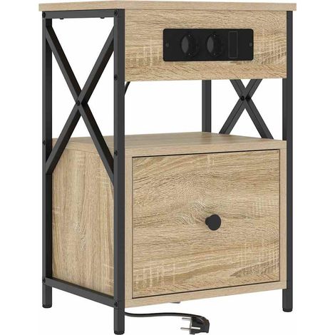 Maison Exclusive - Nachttisch Sonoma-Eiche 40 x 31 x 60 cm Holzwe