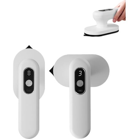 Fer à Repasser sans Fil pour Vêtements, Fer de Voyage Portable avec 3 Niveaux de Chaleur – Anti-rides à Chauffage Rapide, Batterie Rechargeable pour la Maison (1/5)