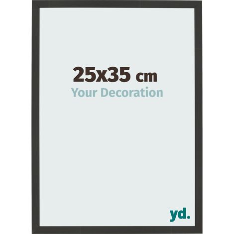 yd. - Cadre photo 25x35 - Noir Grain de Bois - MDF - Bologna (1/5)