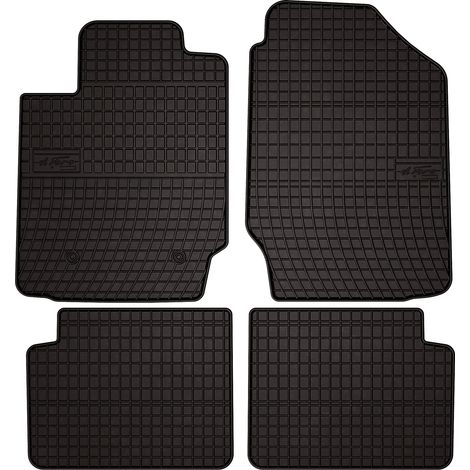 Alfombrillas de goma para coche: Toyota Corolla E12 / E13 hatchback, familiar, sedán (2002-2007) - negras, ajustadas (1/5)