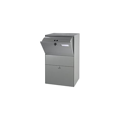 Briefkasten XXL  BxHxT 390 x 650 x 315 mm  graualuminium RAL