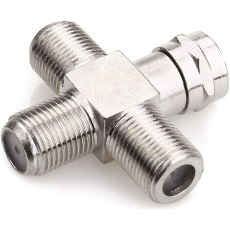 Coupleur d'extension de câble coaxial F vers mâle vers 3 femelles pour adaptateur de câble coaxial TV radio, câble coaxia (1/3)