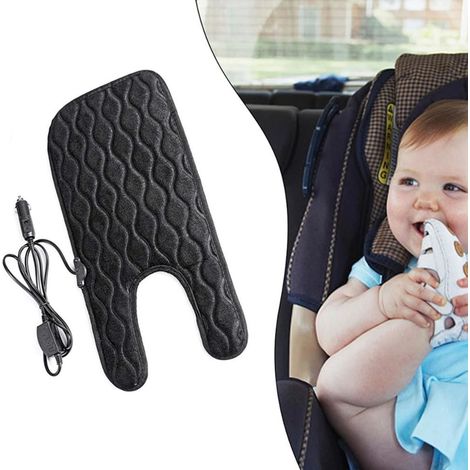 Housse de coussin chauffant universelle 12V pour siège bébé voiture, tapis chauffant d'automne et d'hiver pour la maison (1/5)