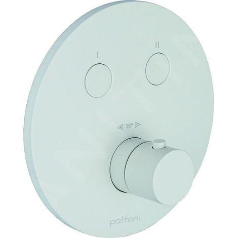 Paffoni Compact Box - Mitigeur thermostatique encastré, pour 2 sorties, blanc mat CPT018BO (1/3)