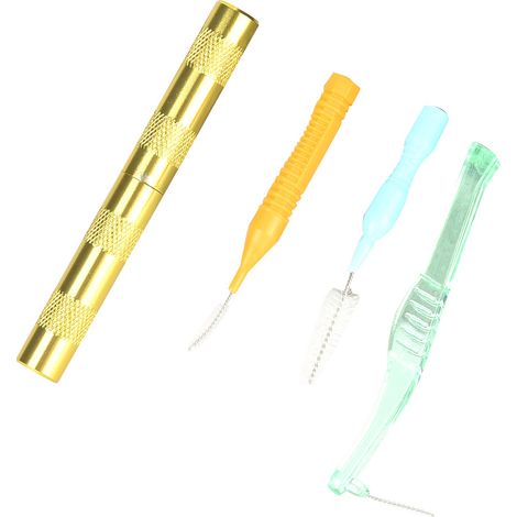 Ensemble d'outils de nettoyage pour pistolet à peinture en 4 pièces, comprenant 3 brosses de nettoyage et 1 couteau de nettoyage. (1/5)