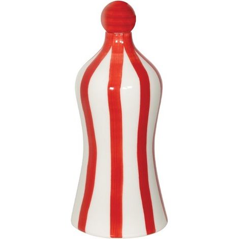 Lido - Bottiglia in ceramica a righe Rosse Zafferano (1/4)