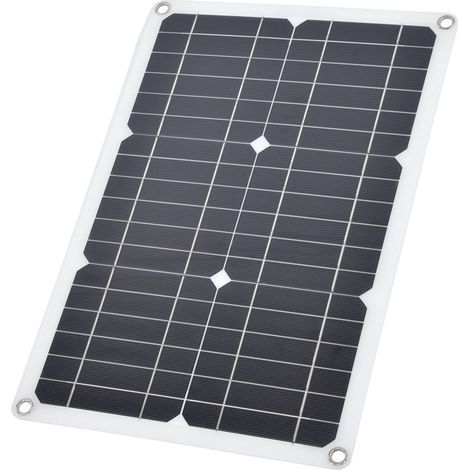 Chargeur de Panneau Solaire, Carte de Charge à énergie Solaire à Double Port USB pour Lampadaires, Banque D'énergie Solaire pour Randonnée en Plein Air Camping D'urgence, avec Contrôleur 10A (1/5)