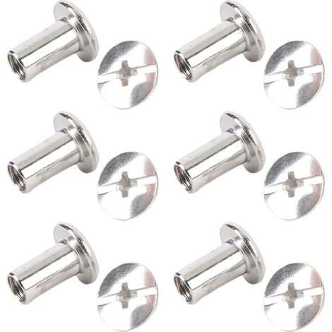 Lot de 50 rivets et vis M4 5x9x9,5 mm en acier inoxydable à tête plate ronde pour la fixation et la décoration (1/5)