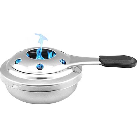 Réchaud de camping Ga's, marmite à chocolat et fromage, réchaud portable en acier inoxydable pour barbecue et alcool, accessoires de camping légers avec poignée anti-brûlure pour une utilisation intér