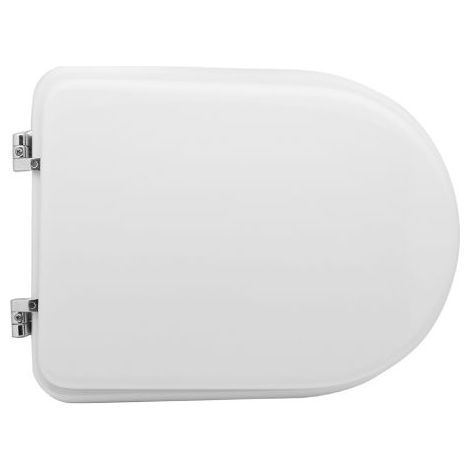 Abattant WC pour vase Azzurra Elios 43-46x34 cm abattant WC blanc en fonte de bois avec charnie'res re'glables