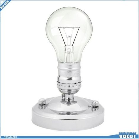 Support de lampe - - Vintage E26/E27 - Métal argent - Style industriel - Décoration intérieure (1/4)