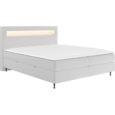 Lit boxspring ComfiDream Celara, Soft 017, Double, Continental, 160x200, Faux cuir, Disponible, 167x212x116cm, LED: Disponible (1/5)