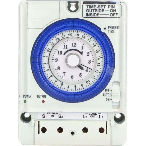 Programmable Time Switch, Mechanical Timer, 24 Hour Programmable DIN Rail Mount Time Switch Relay, TB35N (1/3)