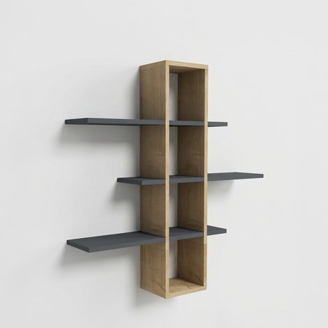 Estante de pared, estante de almacenamiento Shelf Sapphire Antracita (1/3)