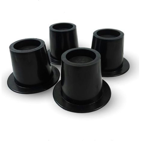 Mobiclinic, Piedini per mobili, Pack 4 unità, 10 cm, Gomma, colore Nero (1/5)
