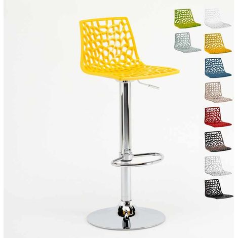 Tabouret Grand Soleil SPIDER pour cafés bars cuisines salles à manger - Jaune