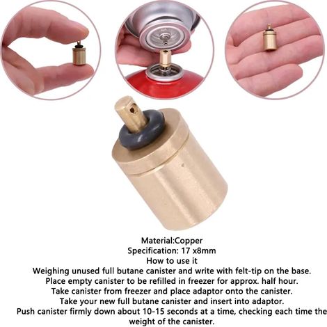 Réchaud à gaz de camping extérieur, adaptateur de recharge de propane, adaptateur de réservoir, remplissage de bouteille de gaz, accessoires pour brûleur de cartouche d'essence, réchauds de cuisine po (1/5)