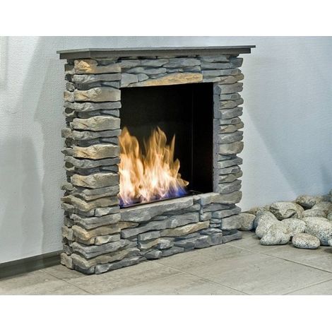 STONE ANTIK 250 - Biocamino Freestanding Da Pavimento A Bioetanolo (1/4)