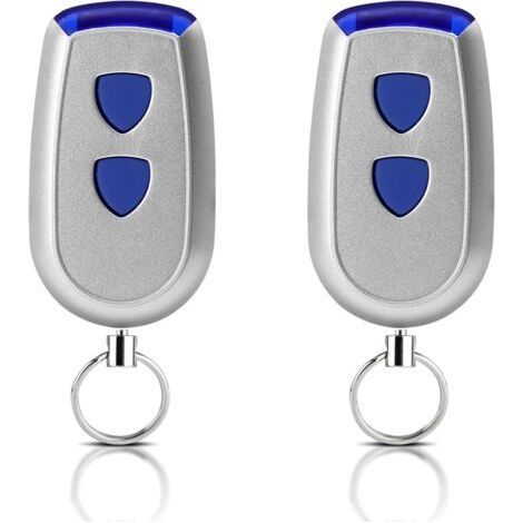 Normstahl Lot de 2 télécommandes de rechange 433,92 MHz 2 canaux Compatible avec Normstahl Crawford EA433 2KS, EA433 4KS, T433-4, RCU 433-2, RCU 433-4, EA433 2KM Micro