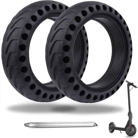 Mijia Mi Xiaomi Scooter électrique Pneu Solide 8,5 Pouces Roue Anti Crevaison 8 1/2 Roue Avant/Arrière avec Leviers (1/4)